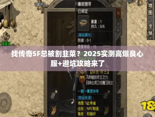 找传奇SF总被割韭菜?2025实测高爆良心服+避坑攻略来了 找传奇SF总被割韭菜?2025实测高爆良心服+避坑攻略来了