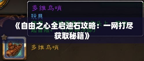 《自由之心全启迪石攻略：一网打尽获取秘籍》