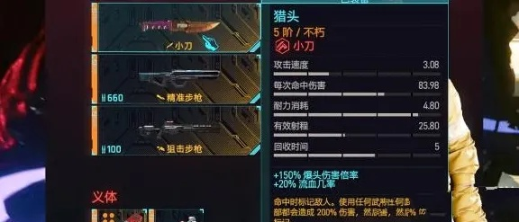《赛博朋克2077》飞刀流附伤武器猎头攻略：不朽小刀猎头获取方法详解