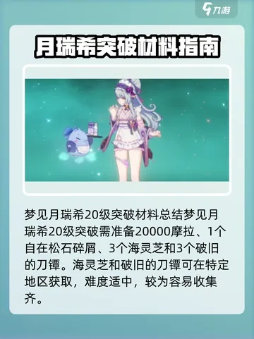 《原神》突破必备！梦见月瑞希强力材料盘点攻略