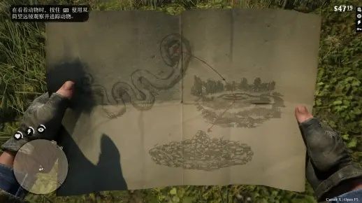 荒野大镖客2剧毒路线藏宝图1精准位置揭秘，高效攻略指南！