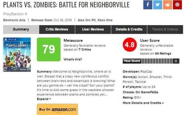 《植物大战僵尸》M站评分76分!必玩经典,重植版新体验! 《植物大战僵尸》M站评分76分!必玩经典,重植版新体验!