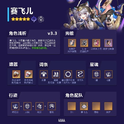 《崩坏星穹铁道》赛飞儿养成必看！遗器搭配攻略，助你轻松升级