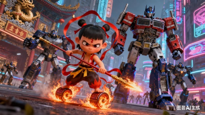 《哪吒变形金刚合拍巨制首映：创新融合新体验》