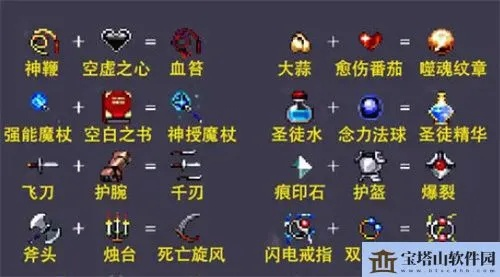 吸血鬼幸存者合成表全武器合成方法一览