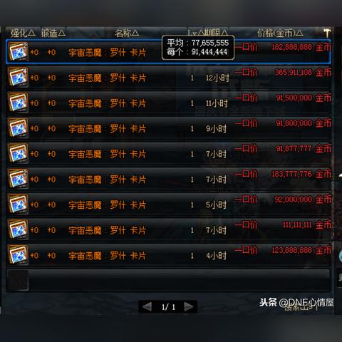 dnf装备词典（更新了什么内容）