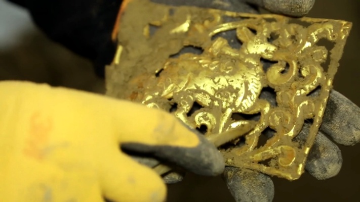 唐代金甲珍宝现世，青海血渭一号墓考古新发现震撼揭晓