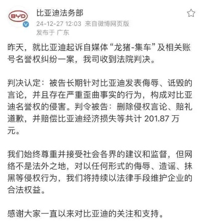 比亚迪胜诉姚某强:油耗争议案判赔201万,揭露真相! 比亚迪胜诉姚某强:油耗争议案判赔201万,揭露真相!