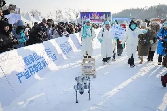 宇树机器人挑战极寒，13万步冬奥雪面图案创纪录