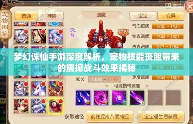 告别废宠！梦幻诛仙宠物类型深度匹配与技能打书实战攻略