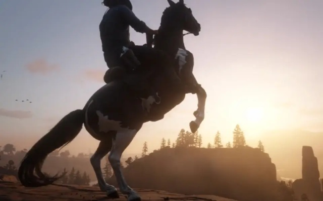 带老爸入坑荒野大镖客，救赎2，他骑马能玩一整天！