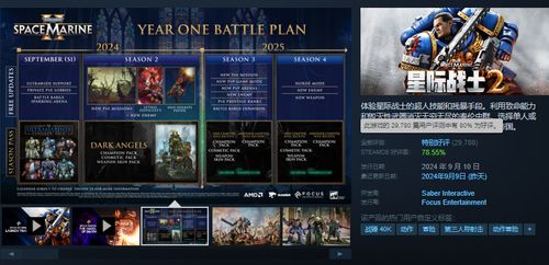Steam史低福利，天国，拯救2半价来袭，星际战士2仅82.17元！