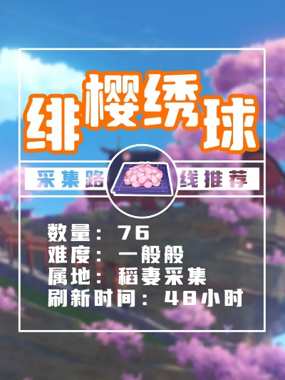 绯樱绣球终极采集指南，3小时刷满神里绫华突破材料的实测路线与刷新机制深度拆解