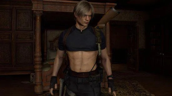 生化危机9里昂性感模组亮相，上半身全然赤裸，感官刺激来袭！