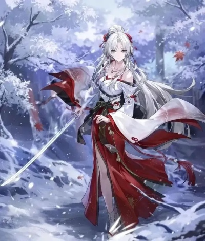 绯雪PV，白毛巫女绝美登场，御姐风范惊艳鸣潮